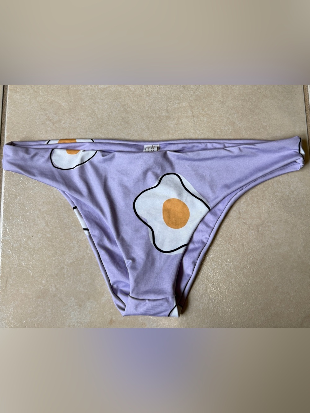 Ancora Swimwear Bottom For Breakfast Bikini Bottom Lilac Fried Egg Print Size M